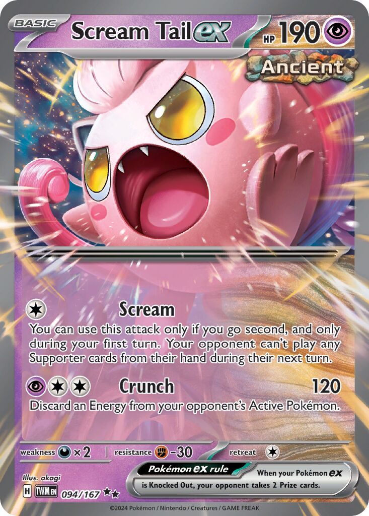 Scream Tail ex 094/167 — Twilight Masquerade (English Pokémon TCG card)