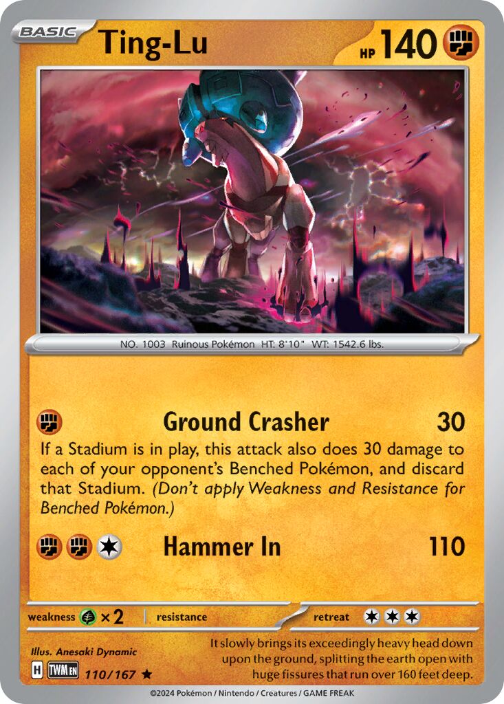 Ting-Lu 110/167 — Twilight Masquerade (English Pokémon TCG card)