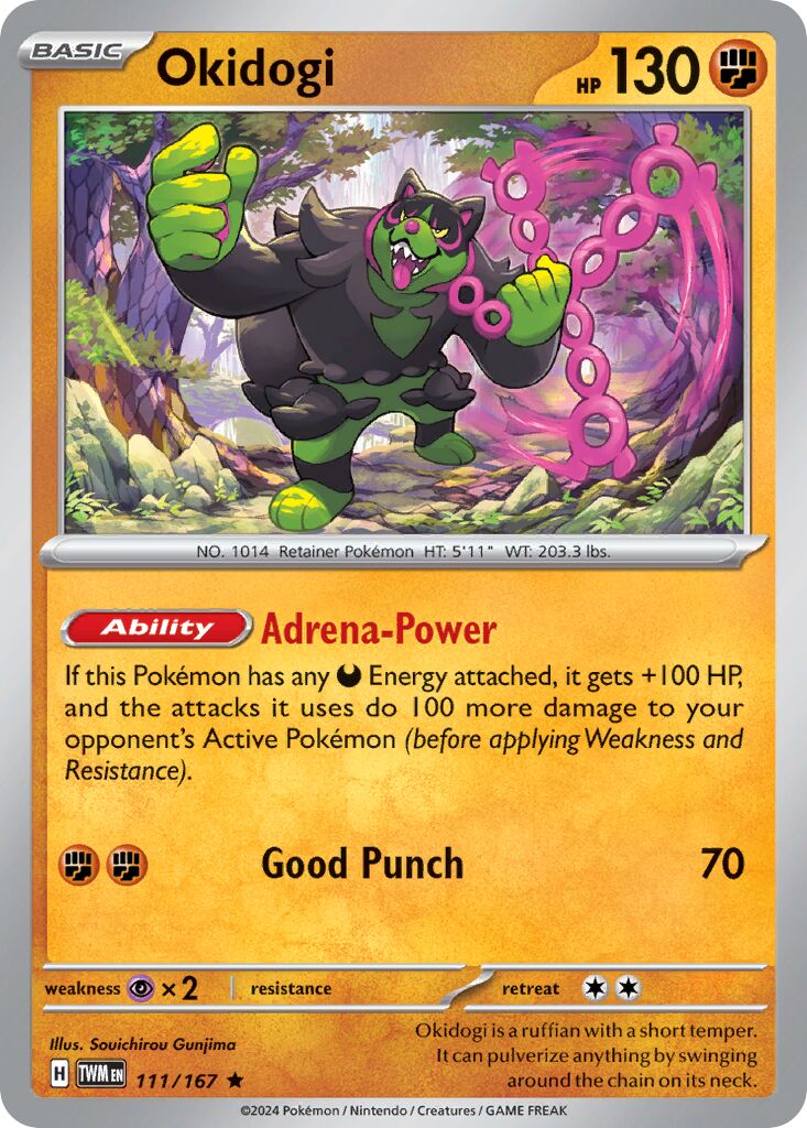 Okidogi 111/167 — Twilight Masquerade (English Pokémon TCG card)