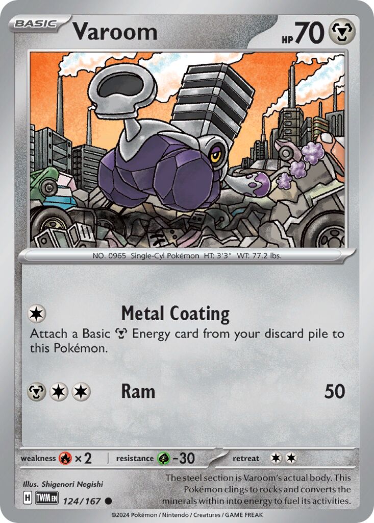 Varoom 124/167 — Twilight Masquerade (English Pokémon TCG card)