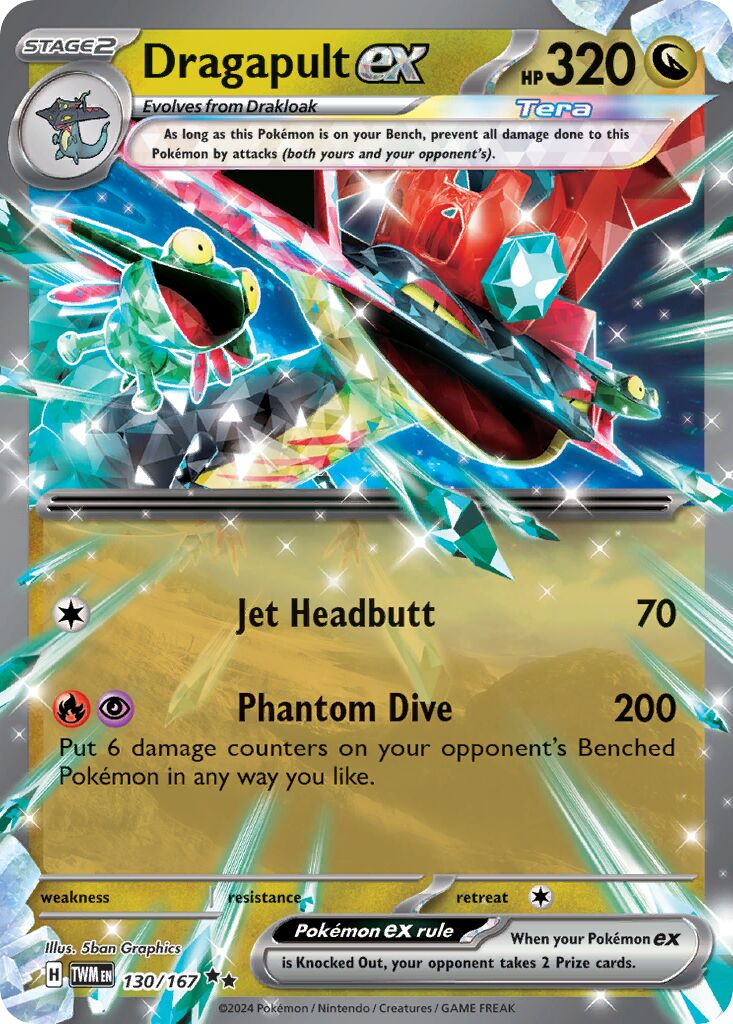 Dragapult ex 130/167 — Twilight Masquerade (English Pokémon TCG card)