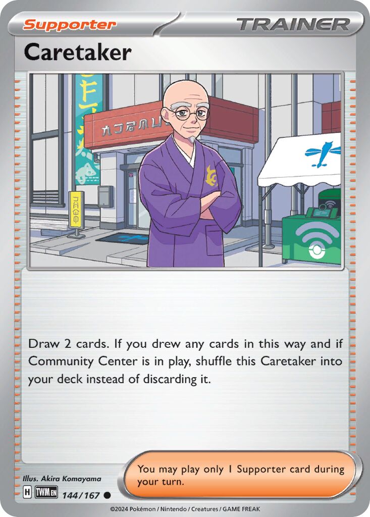 Caretaker 144/167 — Twilight Masquerade (English Pokémon TCG card)