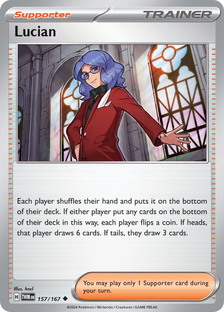 Lucian 157/167 — Twilight Masquerade (English Pokémon TCG card)