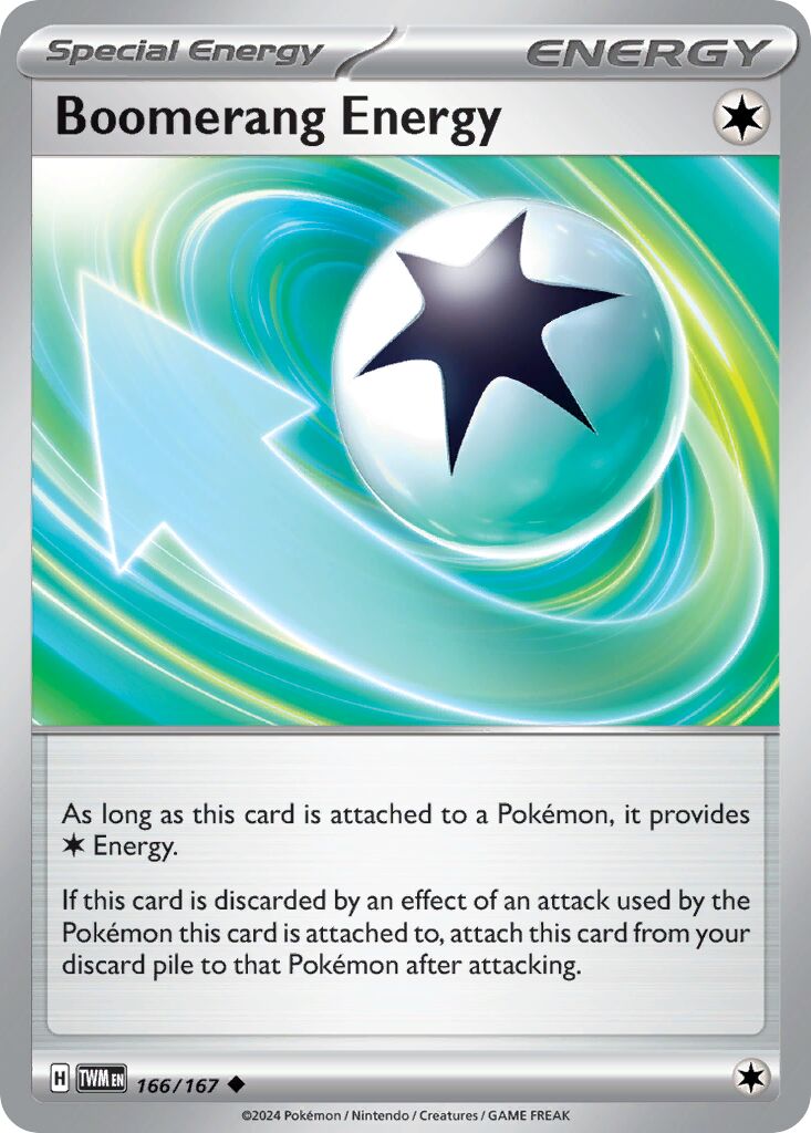 Boomerang Energy 166/167 — Twilight Masquerade (English Pokémon TCG card)