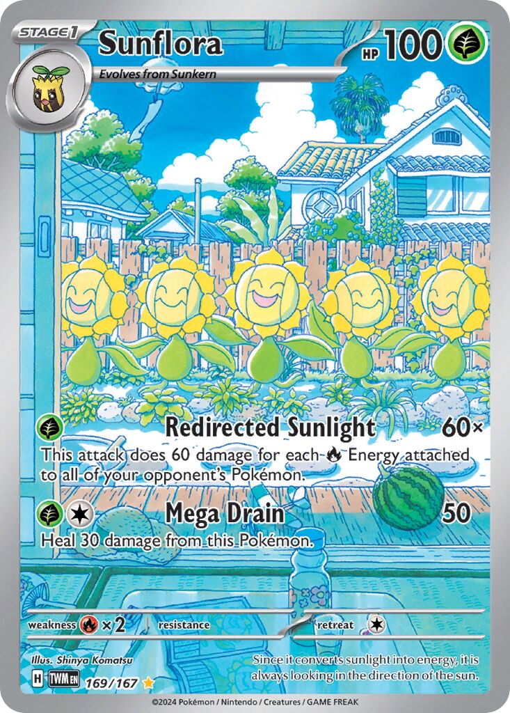 Sunflora 169/167 — Twilight Masquerade (English Pokémon TCG card)