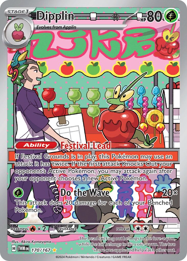 Dipplin 170/167 — Twilight Masquerade (English Pokémon TCG card)