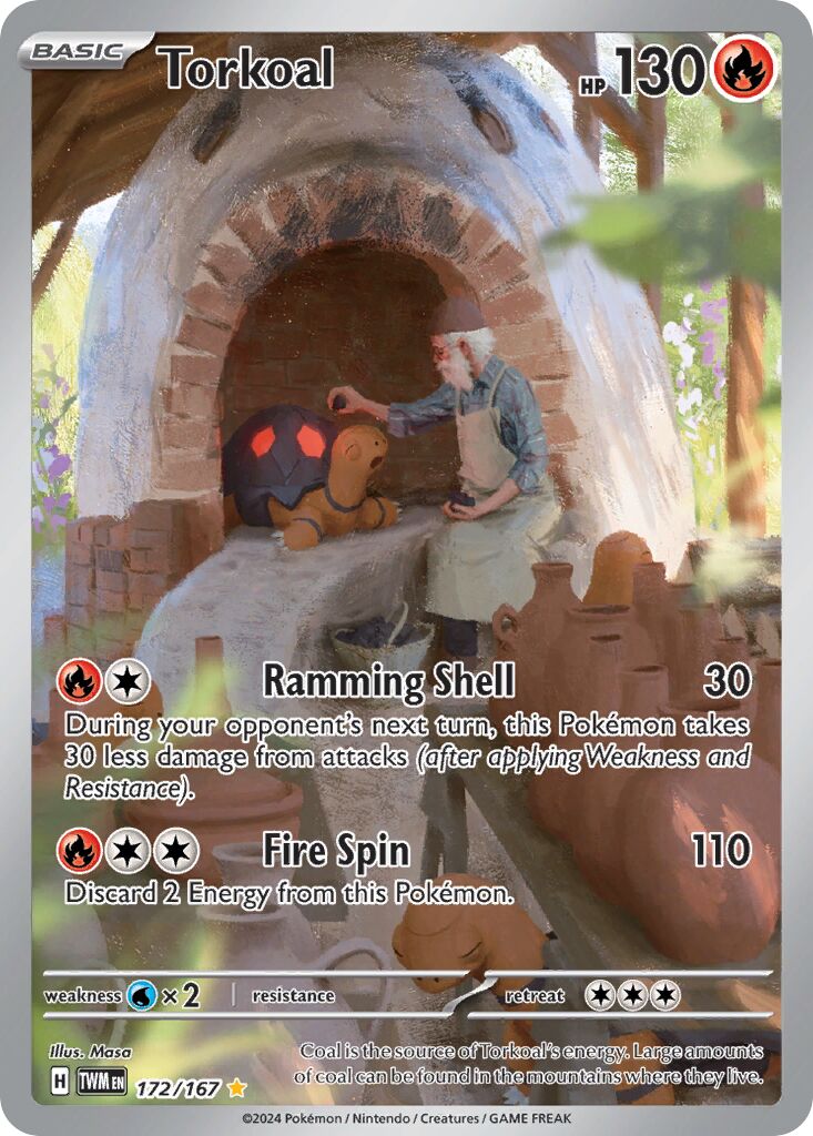Torkoal 172/167 — Twilight Masquerade (English Pokémon TCG card)