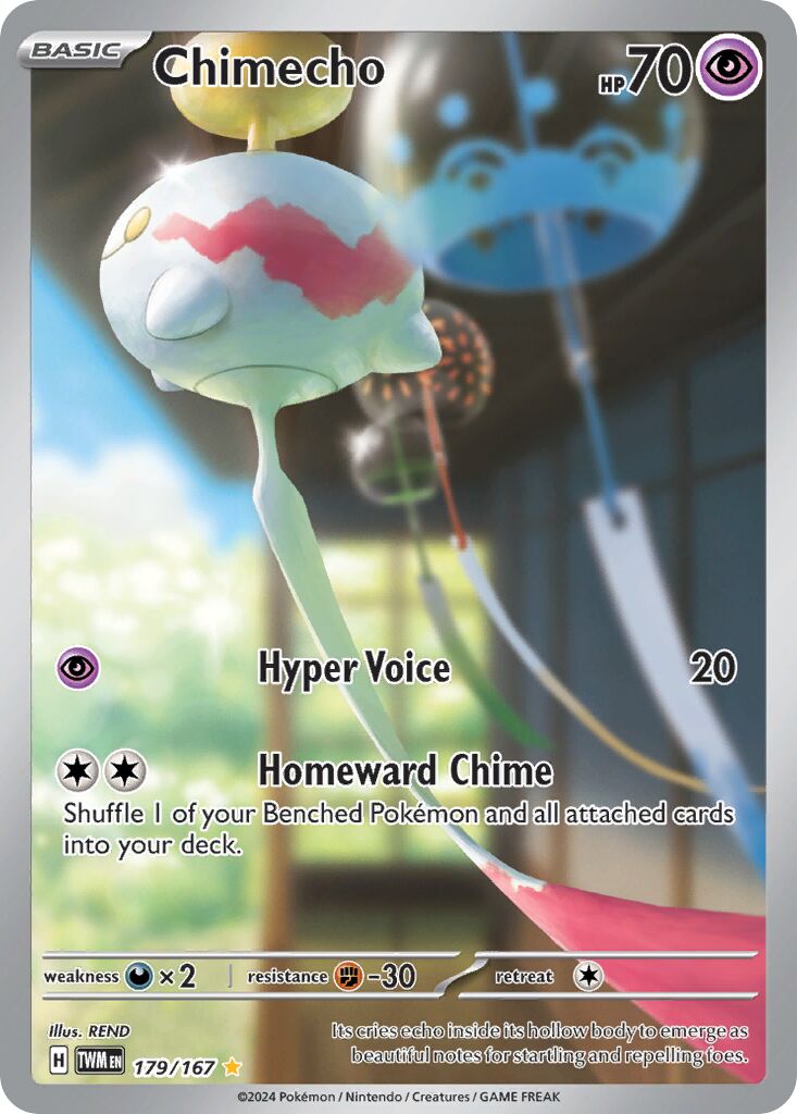 Chimecho 179/167 — Twilight Masquerade (English Pokémon TCG card)