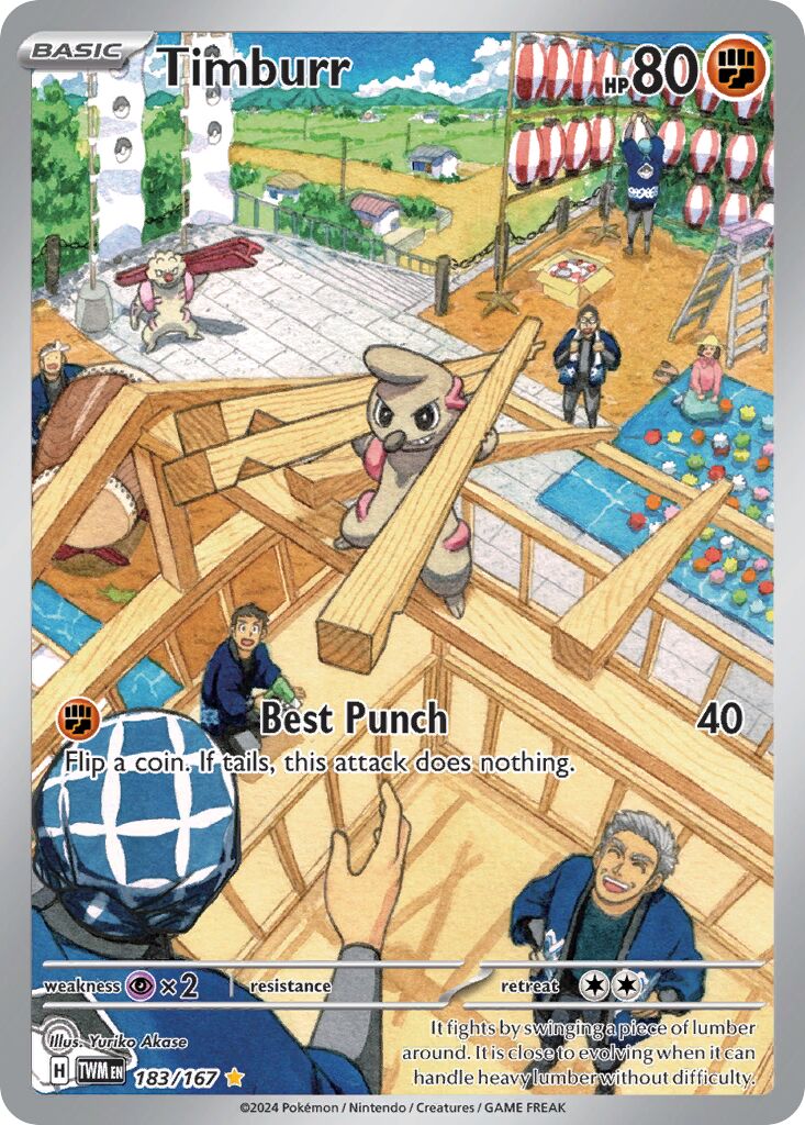 Timburr 183/167 — Twilight Masquerade (English Pokémon TCG card)