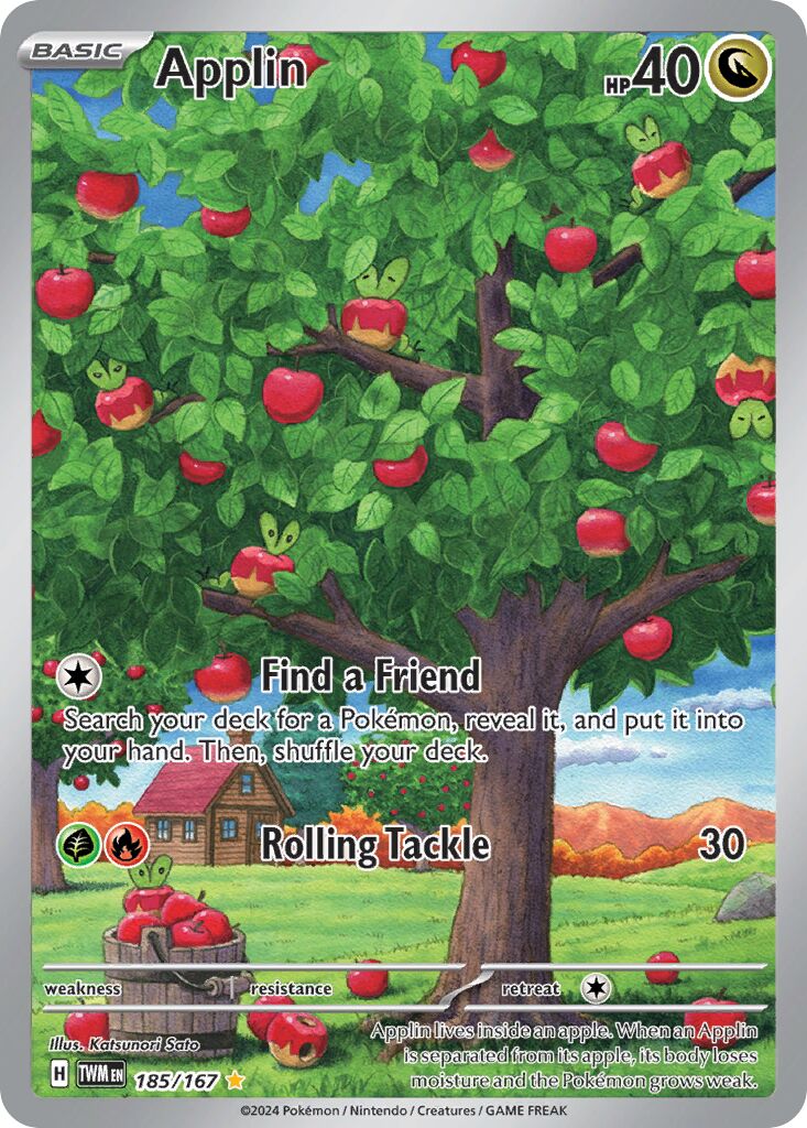 Applin 185/167 — Twilight Masquerade (English Pokémon TCG card)