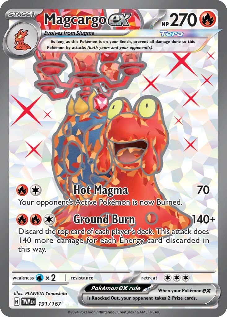 Magcargo ex 191/167 — Twilight Masquerade (English Pokémon TCG card)