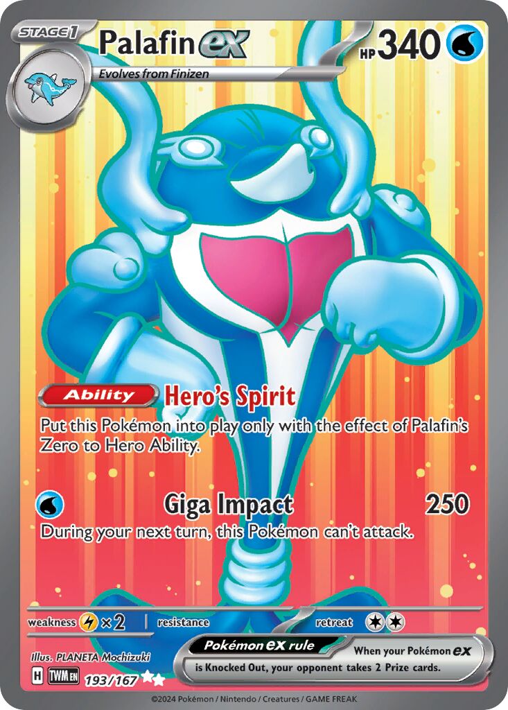 Palafin ex 193/167 — Twilight Masquerade (English Pokémon TCG card)