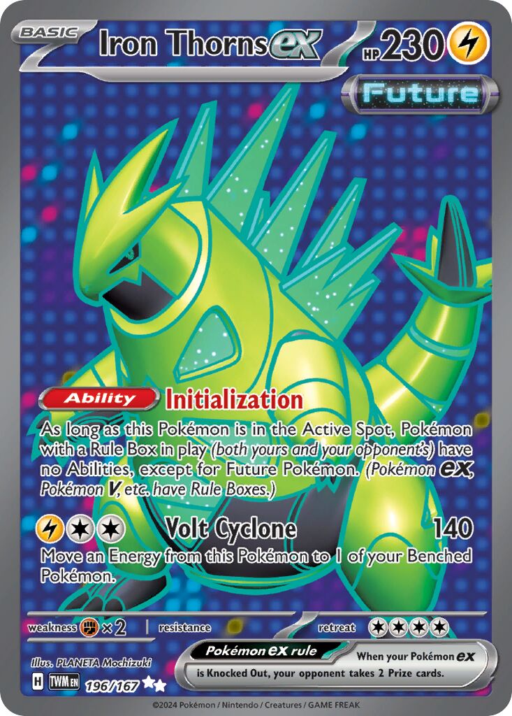 Iron Thorns ex 196/167 — Twilight Masquerade (English Pokémon TCG card)
