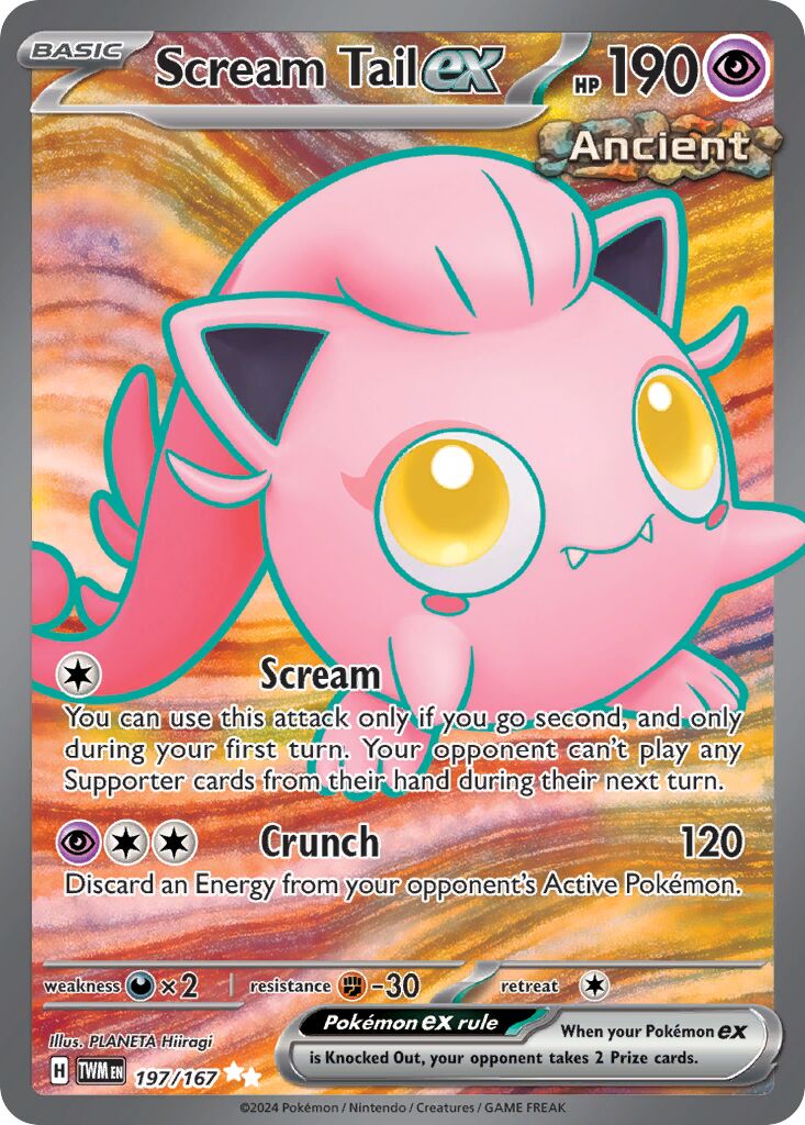Scream Tail ex 197/167 — Twilight Masquerade (English Pokémon TCG card)