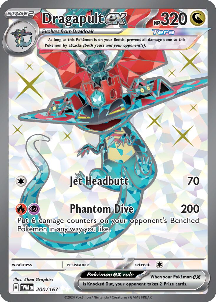 Dragapult ex 200/167 — Twilight Masquerade (English Pokémon TCG card)