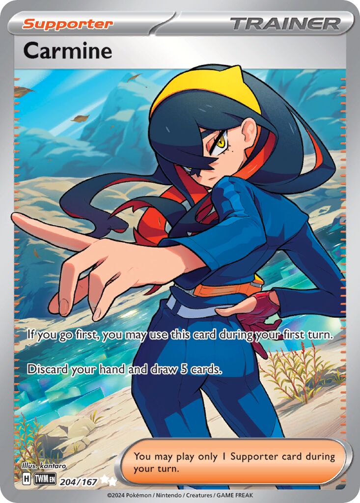 Carmine 204/167 — Twilight Masquerade (English Pokémon TCG card)