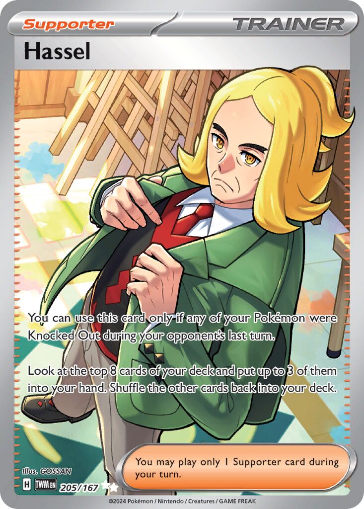 Hassel 205/167 — Twilight Masquerade (English Pokémon TCG card)