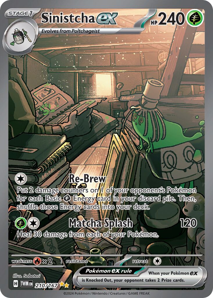 Sinistcha ex 210/167 — Twilight Masquerade (English Pokémon TCG card)