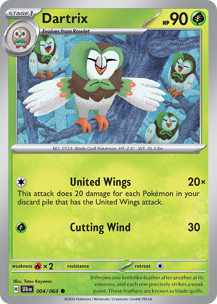 Dartrix 004/64 — Shrouded Fable (English Pokémon TCG card)