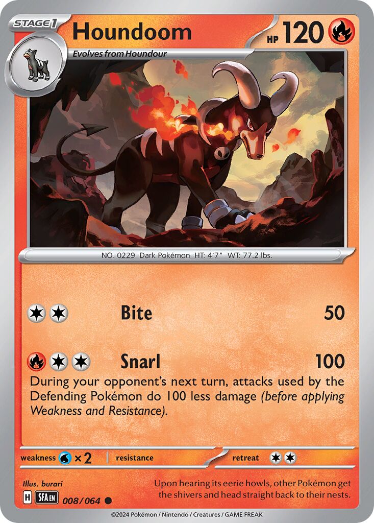 Houndoom 008/64 — Shrouded Fable (English Pokémon TCG card)
