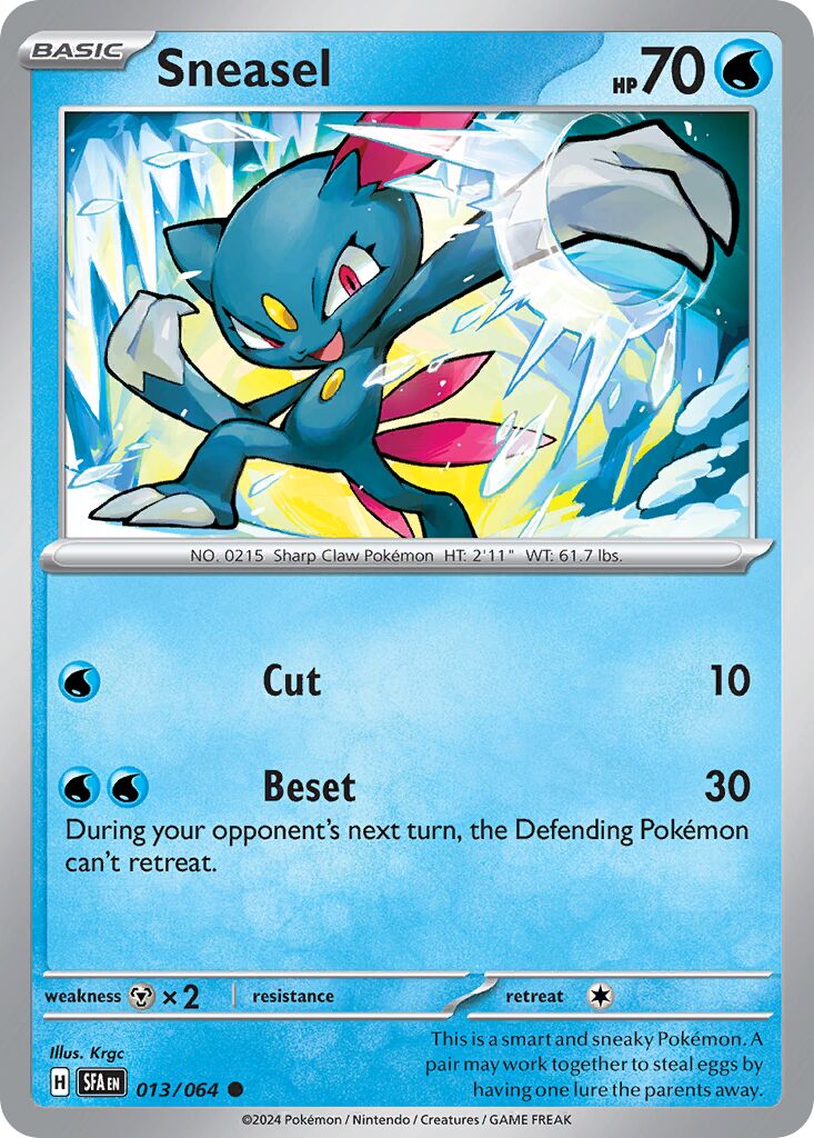 Sneasel 013/64 — Shrouded Fable (English Pokémon TCG card)