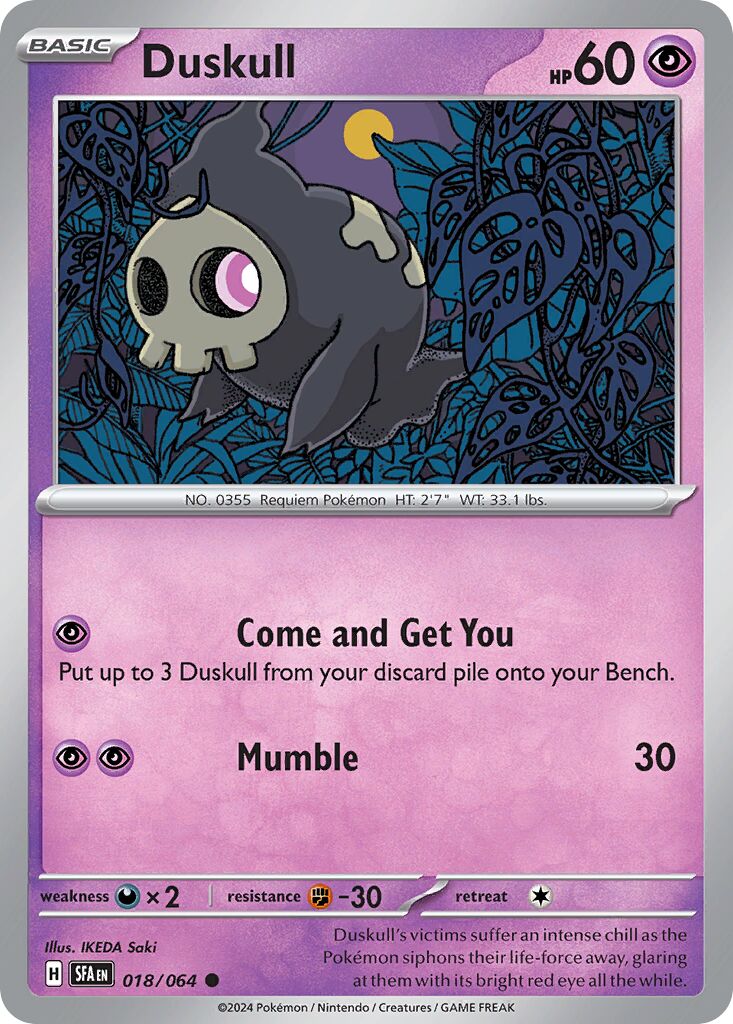 Duskull 018/64 — Shrouded Fable (English Pokémon TCG card)