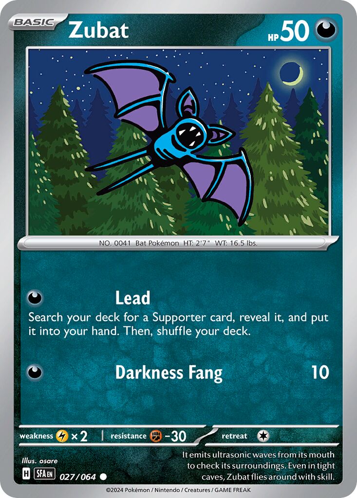 Zubat 027/64 — Shrouded Fable (English Pokémon TCG card)