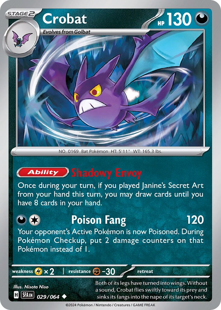 Crobat 029/64 — Shrouded Fable (English Pokémon TCG card)