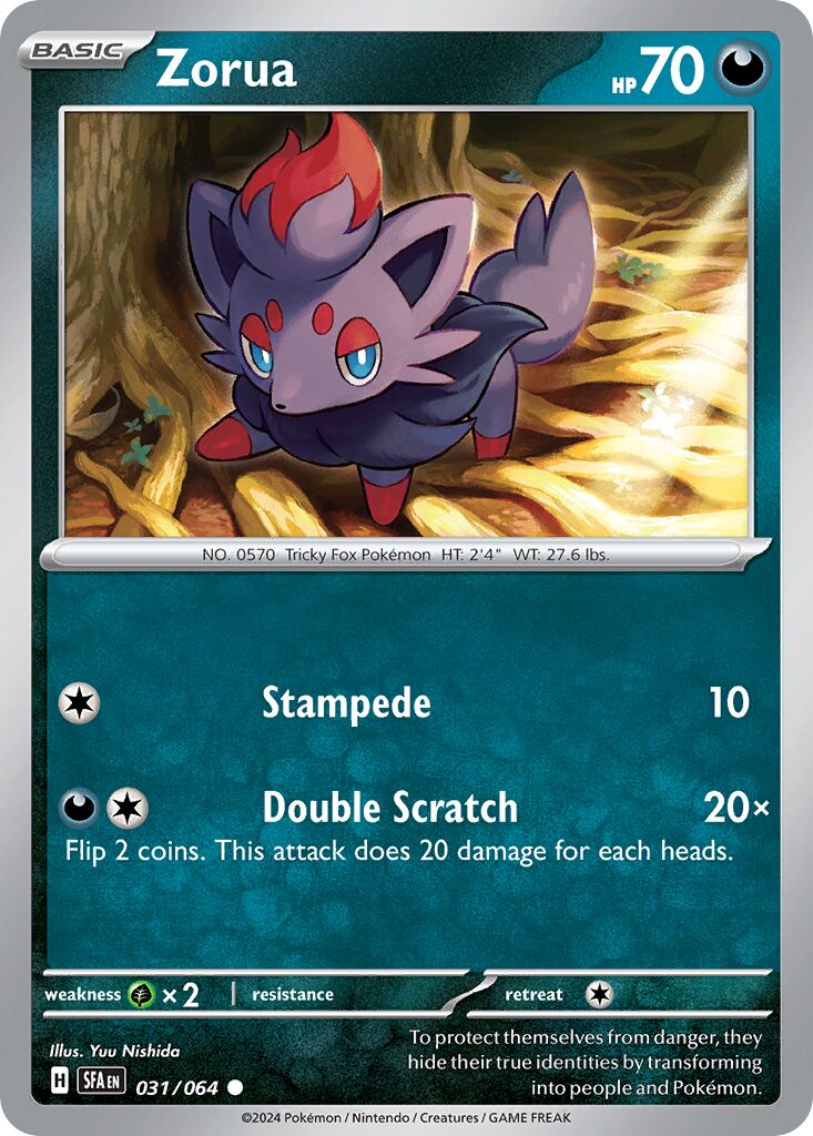 Zorua 031/64 — Shrouded Fable (English Pokémon TCG card)
