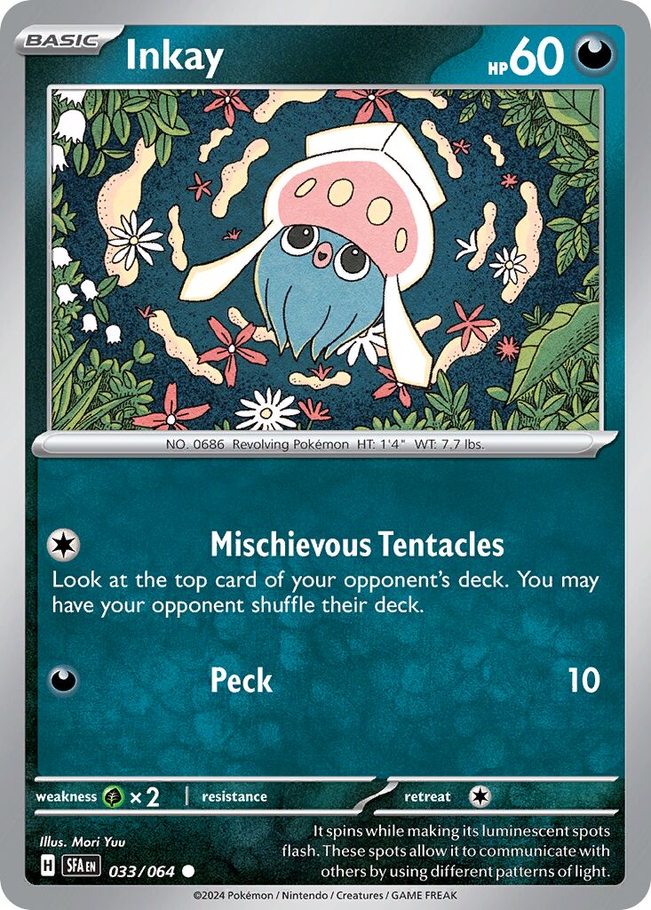 Inkay 033/64 — Shrouded Fable (English Pokémon TCG card)