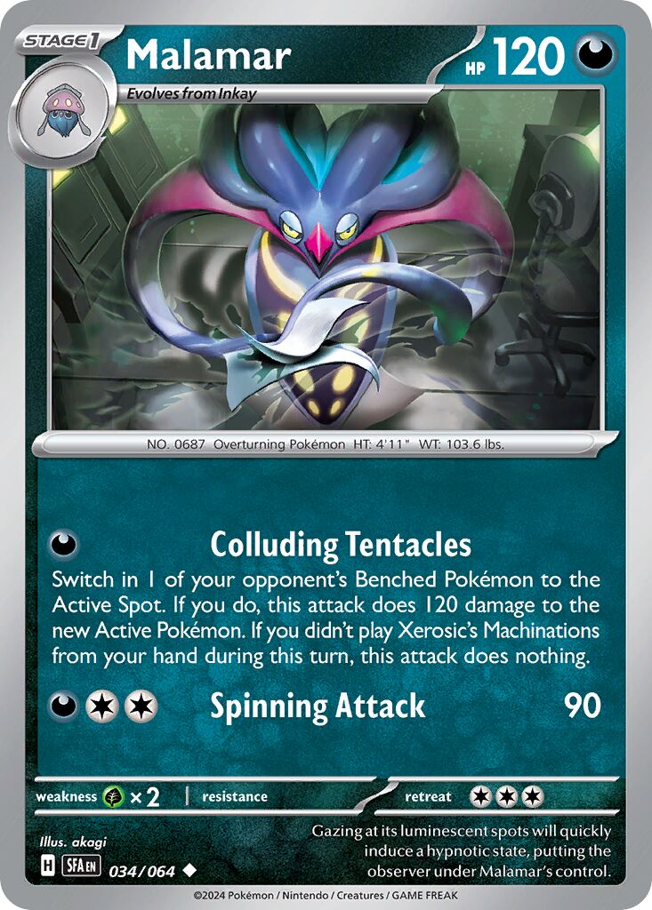 Malamar 034/64 — Shrouded Fable (English Pokémon TCG card)