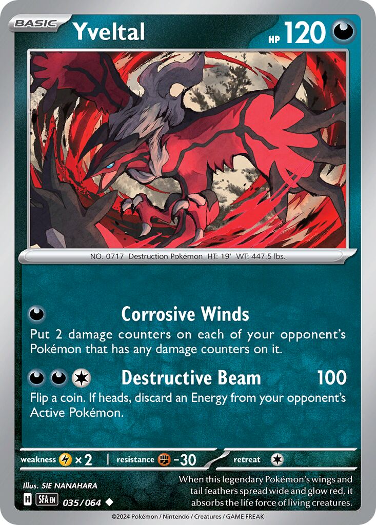 Yveltal 035/64 — Shrouded Fable (English Pokémon TCG card)