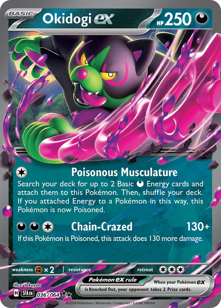 Okidogi ex 036/64 — Shrouded Fable (English Pokémon TCG card)