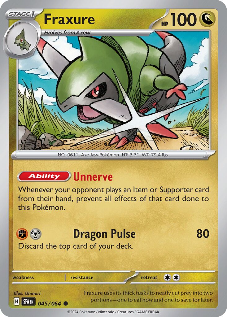 Fraxure 045/64 — Shrouded Fable (English Pokémon TCG card)