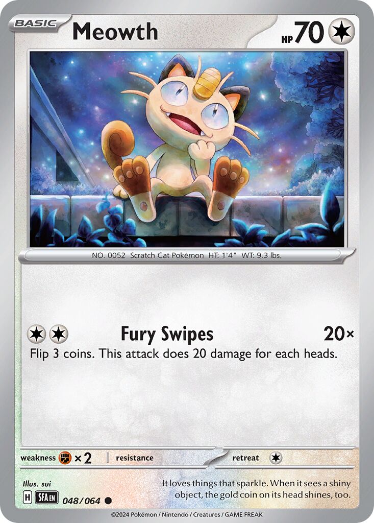 Meowth 048/64 — Shrouded Fable (English Pokémon TCG card)