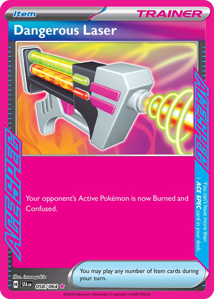 Dangerous Laser 058/64 — Shrouded Fable (English Pokémon TCG card)