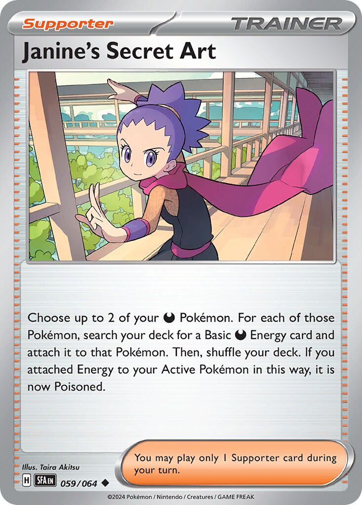 Janine's Secret Art 059/64 — Shrouded Fable (English Pokémon TCG card)
