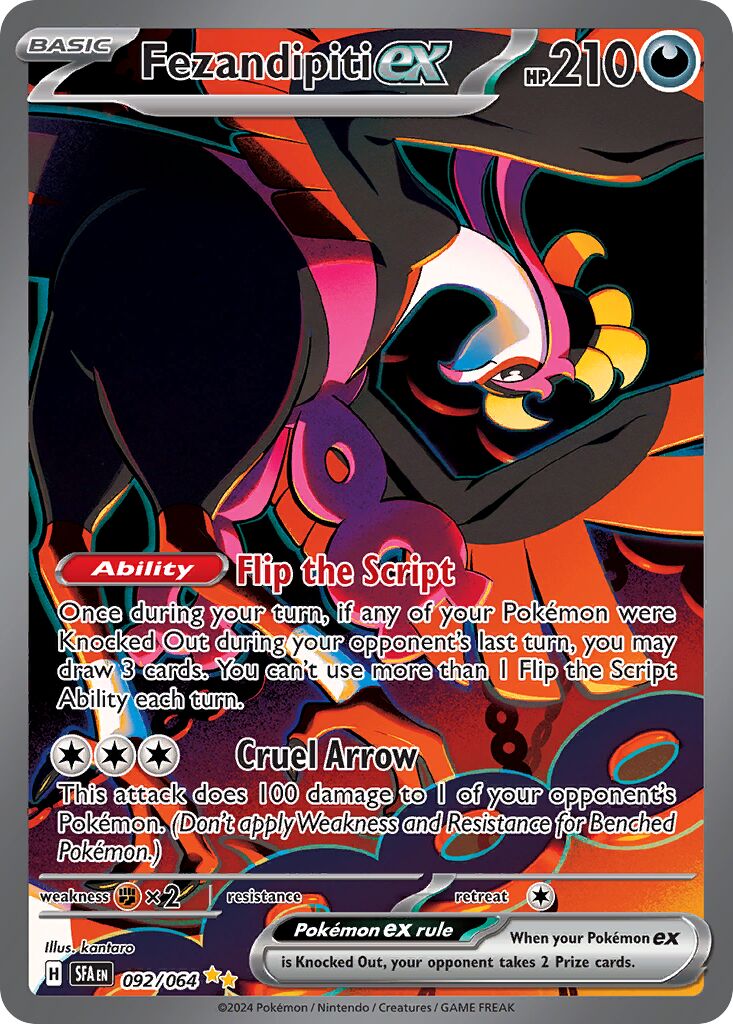 Fezandipiti ex 092/64 — Shrouded Fable (English Pokémon TCG card)