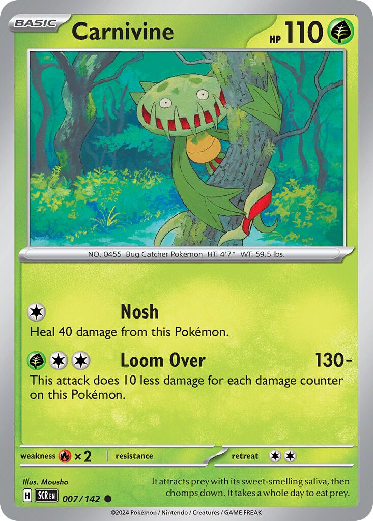 Carnivine 007/142 — Stellar Crown (English Pokémon TCG card)