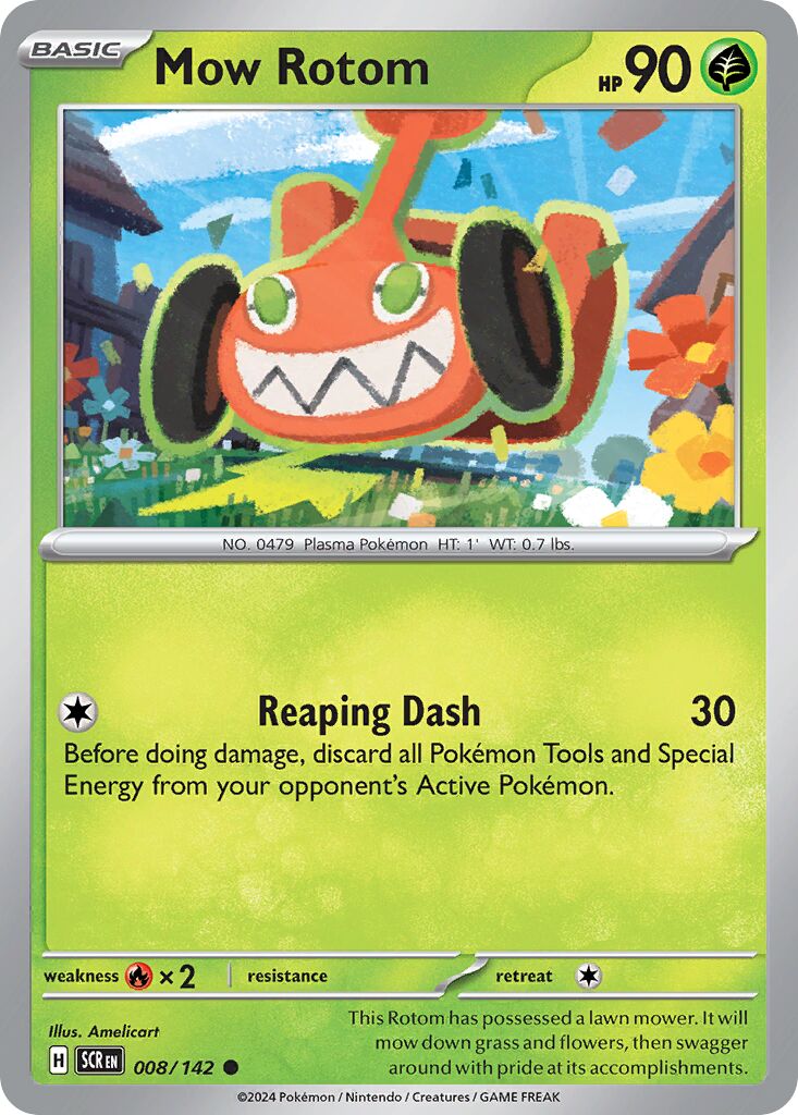 Mow Rotom 008/142 — Stellar Crown (English Pokémon TCG card)