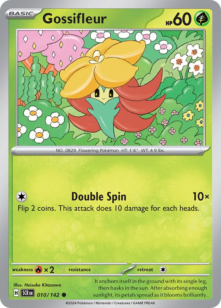 Gossifleur 010/142 — Stellar Crown (English Pokémon TCG card)