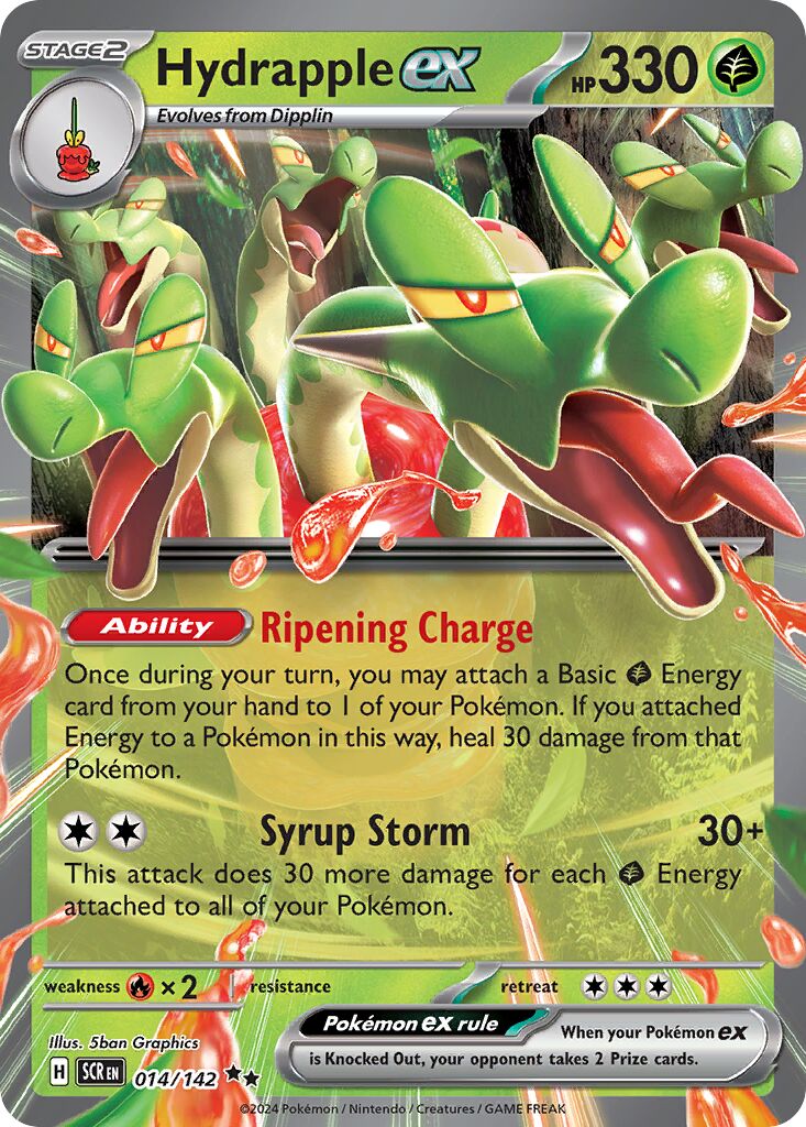 Hydrapple ex 014/142 — Stellar Crown (English Pokémon TCG card)