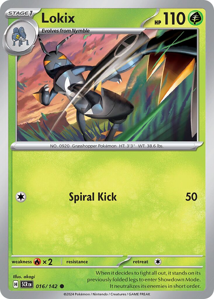Lokix 016/142 — Stellar Crown (English Pokémon TCG card)