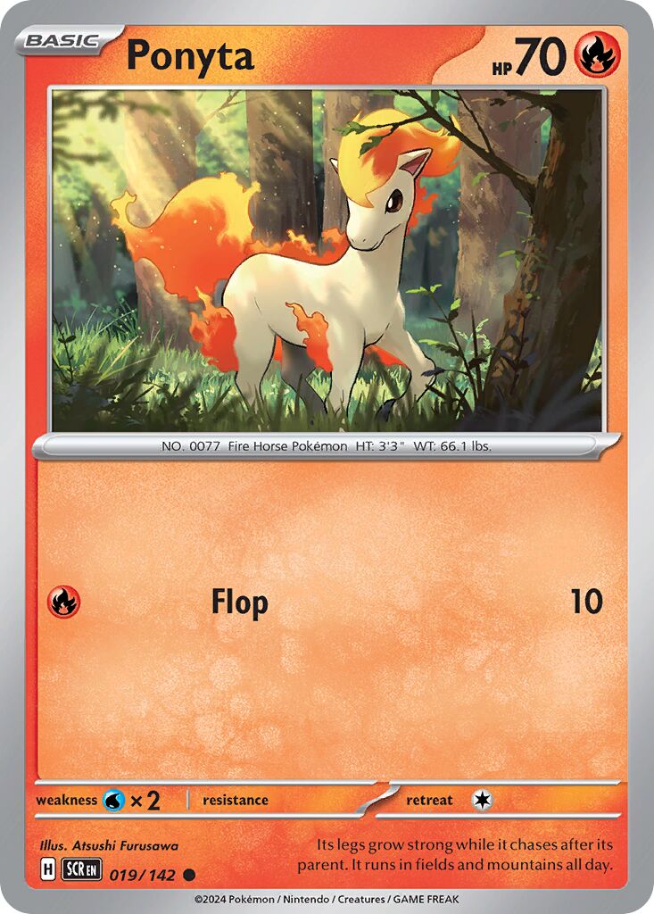 Ponyta 019/142 — Stellar Crown (English Pokémon TCG card)
