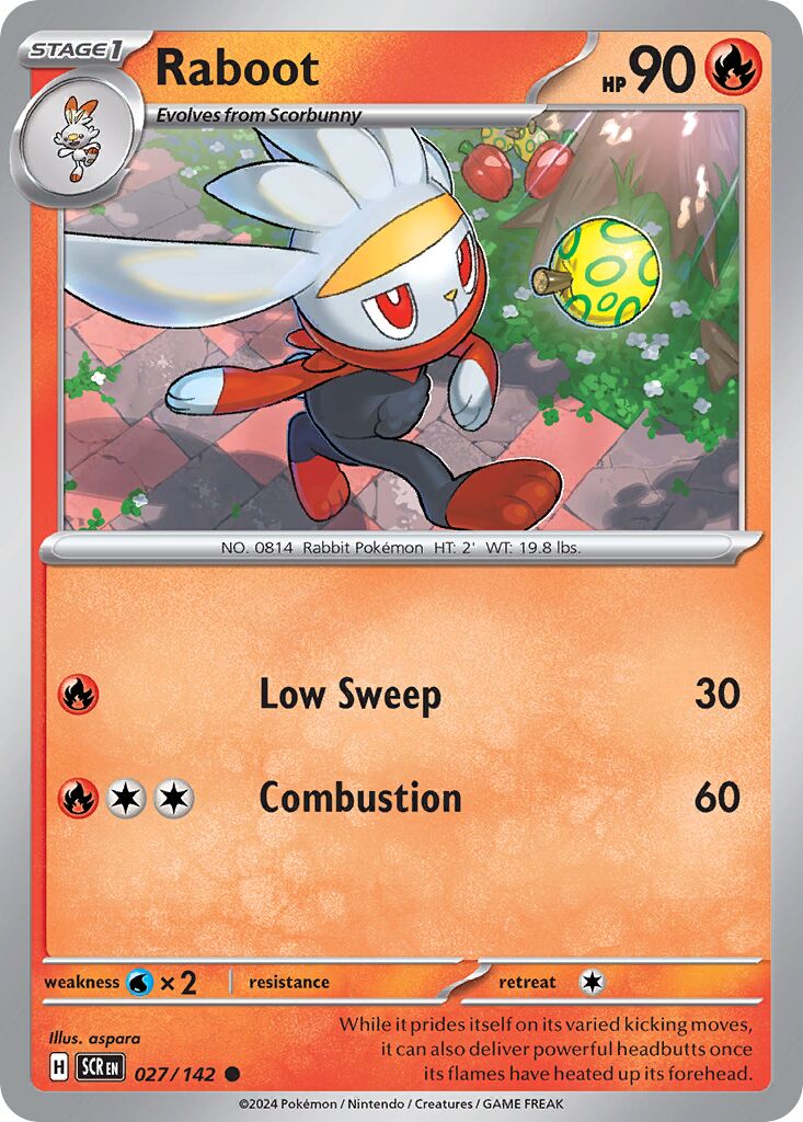 Raboot 027/142 — Stellar Crown (English Pokémon TCG card)