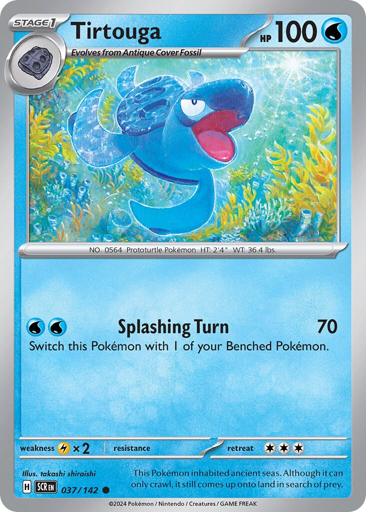 Tirtouga 037/142 — Stellar Crown (English Pokémon TCG card)