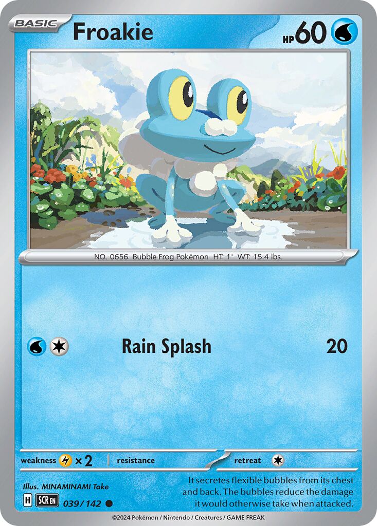 Froakie 039/142 — Stellar Crown (English Pokémon TCG card)