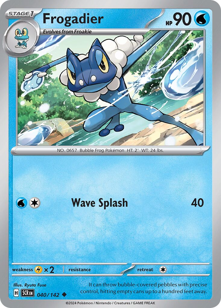 Frogadier 040/142 — Stellar Crown (English Pokémon TCG card)