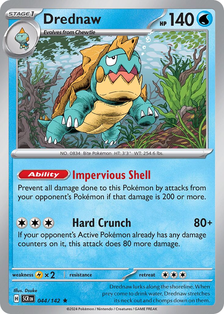 Drednaw 044/142 — Stellar Crown (English Pokémon TCG card)
