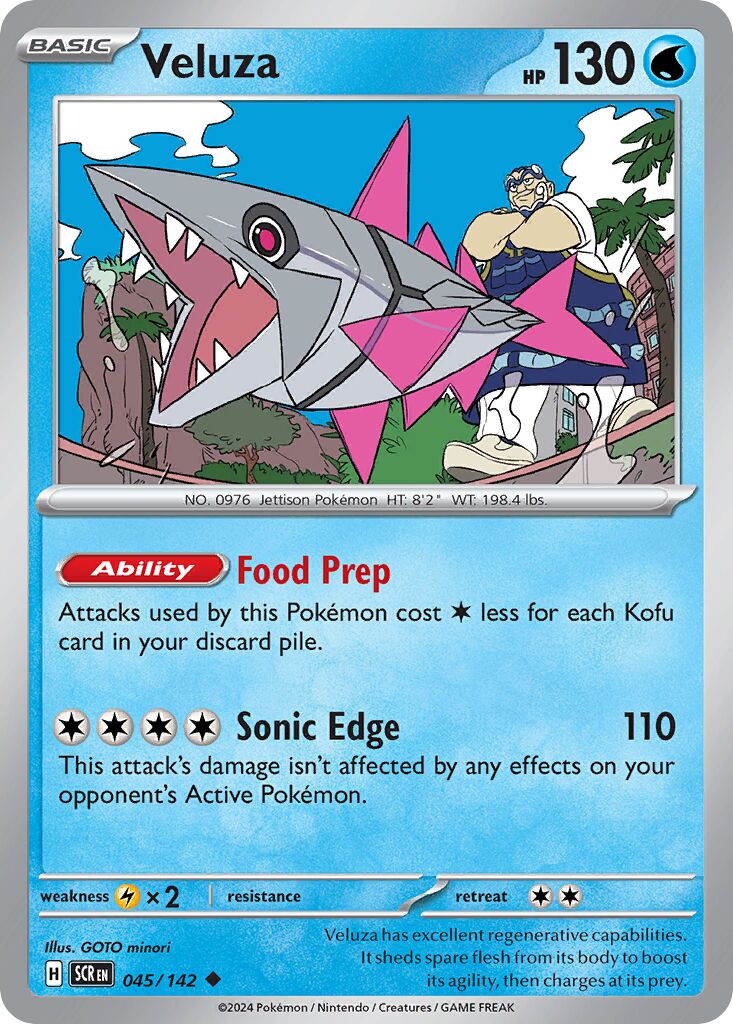 Veluza 045/142 — Stellar Crown (English Pokémon TCG card)